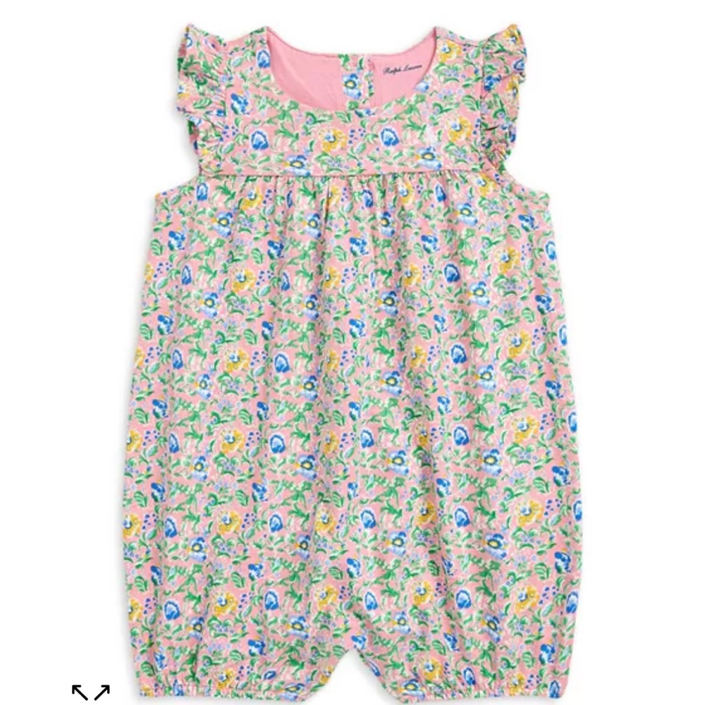 Ralph Lauren Floral Bubble Shorts Romper